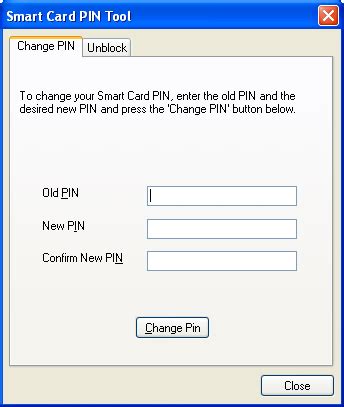 How to unblock the smart card PIN 